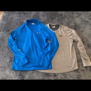 Lot of 2 UA coldgear long sleeve. Large